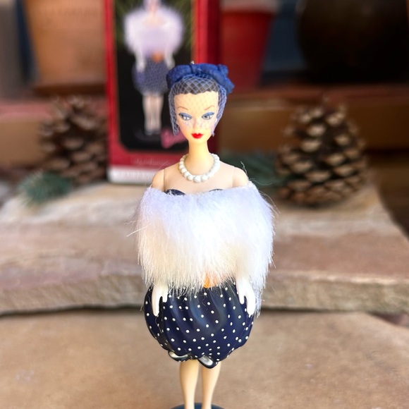 Hallmark Barbie Gay Parisienne KEEPSAKE Ornament Blue and White New in Box - Picture 9 of 12